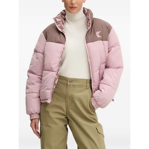 長い巻き毛 カナイ レディース 上衣＆上衣 アウター Colour-block puffer jacket Pink