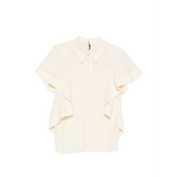 リビアナコンティ レディース プルオーバー トップス Ruffled short-sleeve blouse Pink