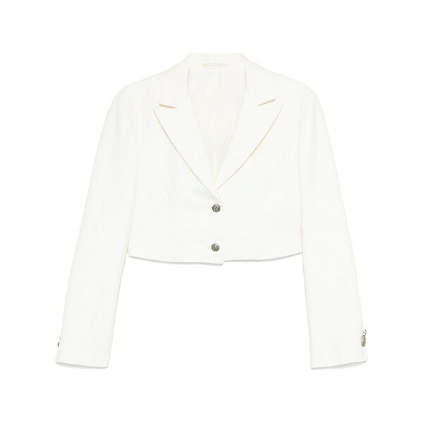 パーム・エンジェルス レディース 上衣＆上衣 アウター Cropped blazer  White