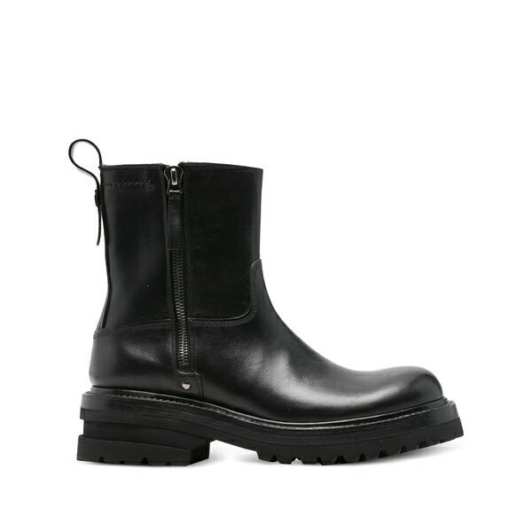 プレミアータ メンズ ブーツ シューズ Leather ankle boots Black