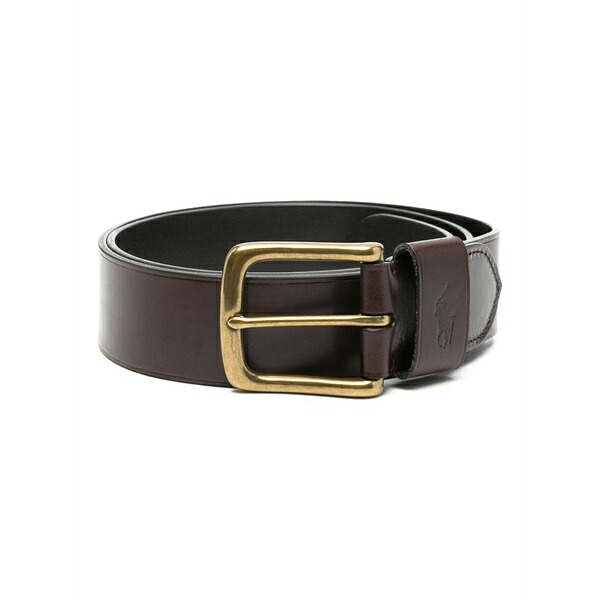 ラルフローレン メンズ 胴締め 佩び物 Full-grain leather belt  Brown