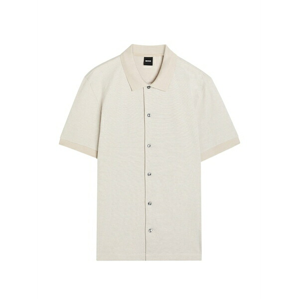 主任者 メンズ プルオーバー トップス Textured short-sleeve shirt Neutrals