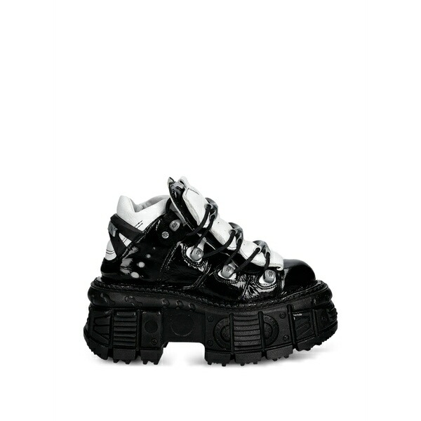 ニューロック メンズ スニーカー シューズ Platform metal detail sneakers Black｜asty