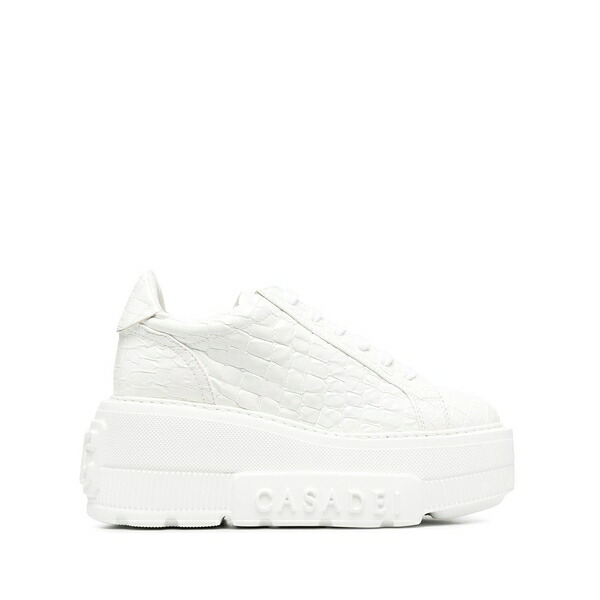 カサディ レディース スニーカー シューズ Nexus lacroc platform sneakers White