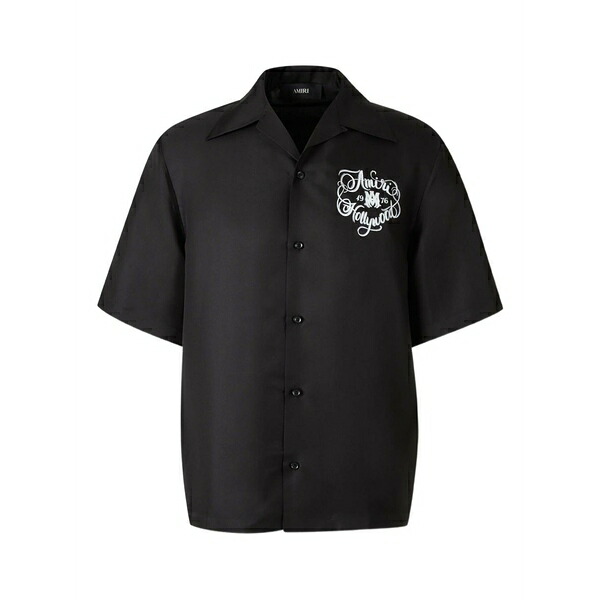 アミリ メンズ プルオーバー トップス Button floral print shirt Black