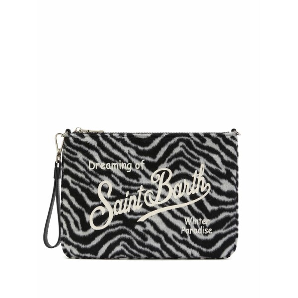 エムシーツーセイントバース レディース ハンドバッグ バッグ Zebra-print embroidered shoulder bag Black｜asty