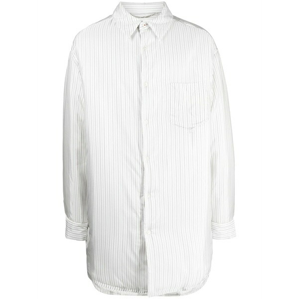 マルタンマルジェラ メンズ 上衣＆上衣 アウター Striped padded shirt White