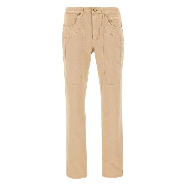 ジェッカーソン メンズ 心地好いズボン下 ボトムス John five-pocket logo-patch jeans Neutrals