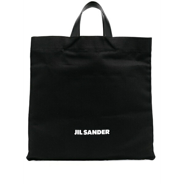 ジル・サンダー レディース トートバッグ 御徒面子 Logo-print tote bag Black