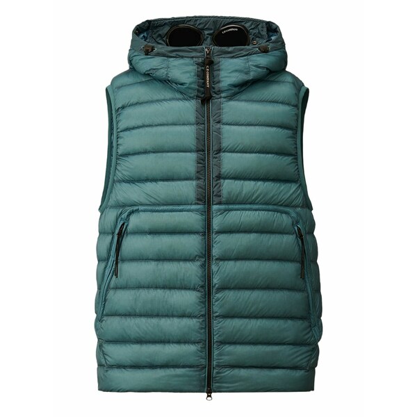 シーピーカンパニー メンズ 上衣＆上衣 アウター Hooded quilted down gilet Blue