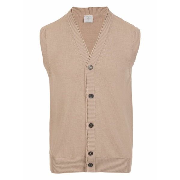 イレブンティ メンズ カットソー トップス Buttoned gilet Neutrals