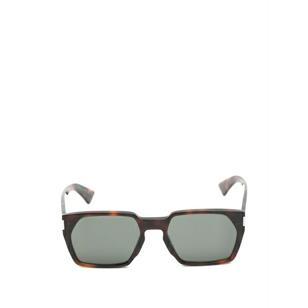サンローラン アイウェア メンズ サングラス・アイウェア 付属物 Tortoiseshell-effect geometric-frame sunglasses Brown