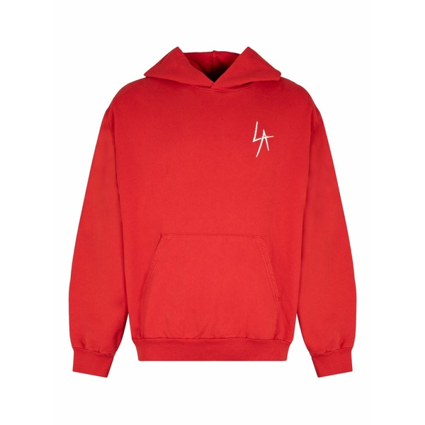ローカルオーソリティ メンズ パーカー・スウェットシャツ アウター Logo-embroidered hoodie Red