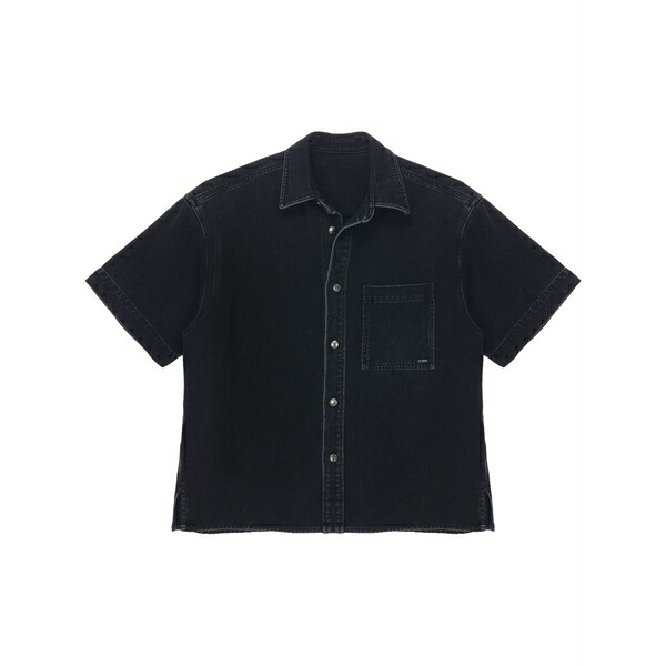 ウーヨンミ メンズ プルオーバー トップス Cotton-blend shirt Black