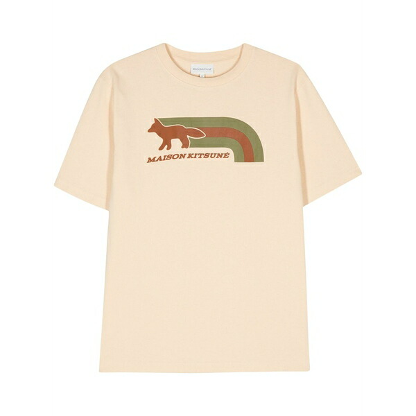 棲み家 狐狸 メンズ プルオーバー トップス Flash fox-motif cotton t-shirt Neutrals