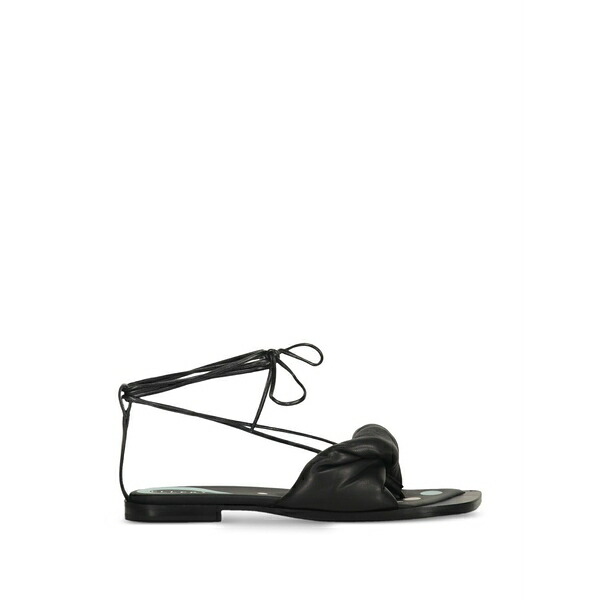 エラリー レディース サンダル シューズ Lace-up knotted sandals Black