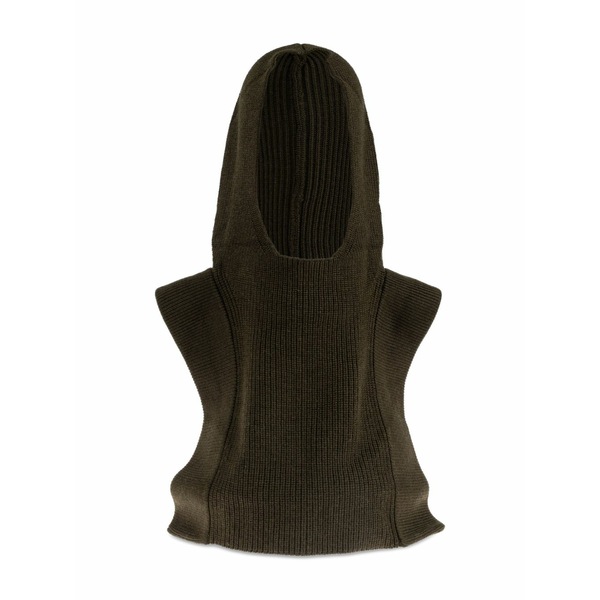 イザ呼びりん マラン レディース 消音装置・袈裟・えり巻き 添え物 Hooded ribbed wool scarf Black