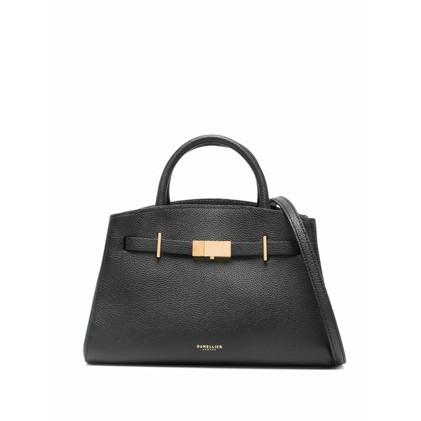 デメリエー レディース トートバッグ 御徒面子 Small hudson leather tote bag Black