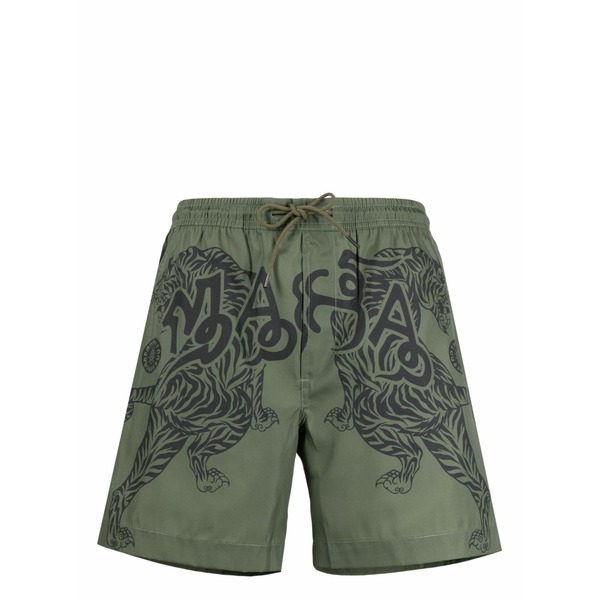 マハリシ メンズ 心地好いズボン下 ボトムス Maharishi muay thai swim shorts Green