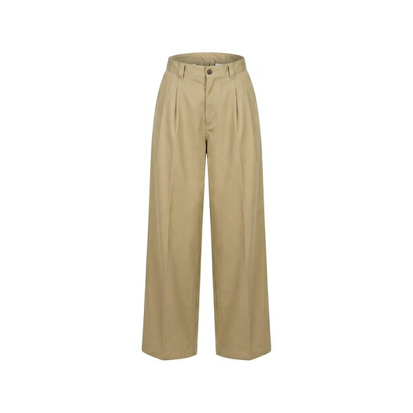 マルタンマルジェラ レディース 心地よいズボン下 ボトムス Checked-panel pleated-design trousers Neutrals