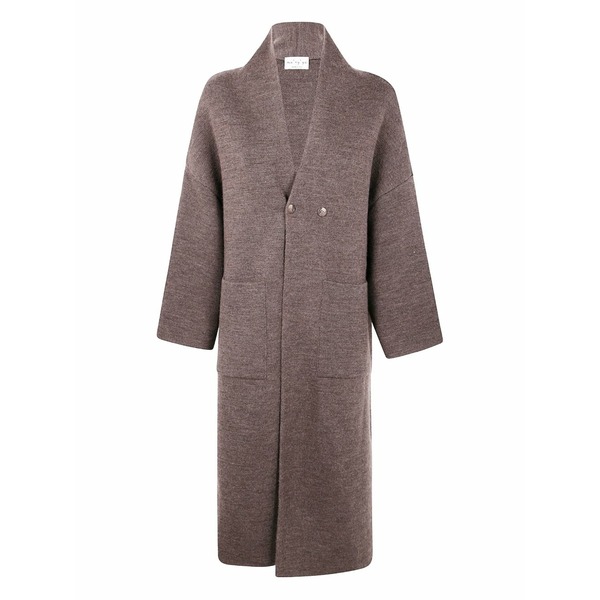 聖処女マリア レディース 厚地の外套 アウター Double-breasted pocket coat Brown