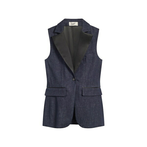 ペンス レディース 上衣＆上衣 アウター Lapel pocket vest Blue