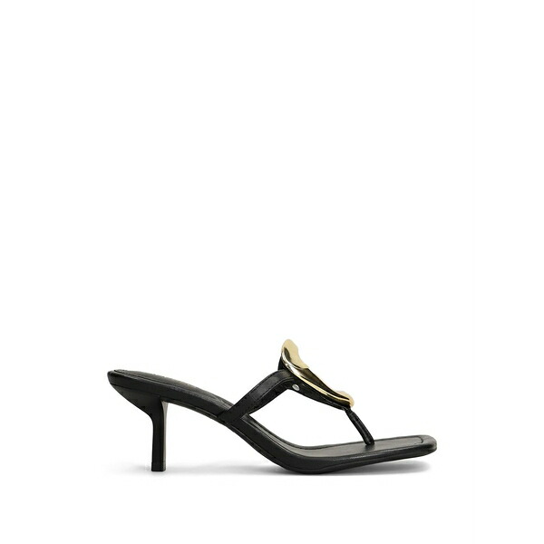 アレッツォ レディース サンダル シューズ Sculptural-plaque thong sandals Black