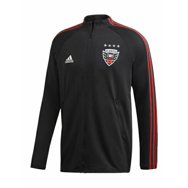 アディダス メンズ パーカー・スウェットシャツ アウター D.c. united anthem striped sweater Black