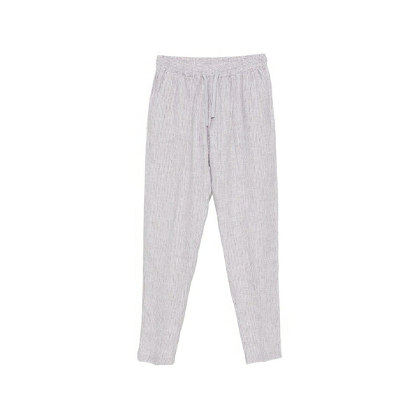 フェデーリ メンズ カジュアルパンツ ボトムス Striped drawstring-fastening trousers Neutrals｜asty