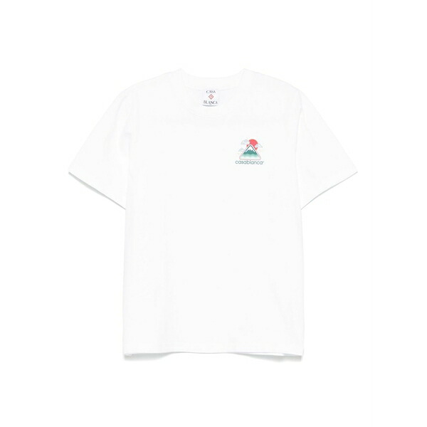 カサブランカ メンズ プルオーバー トップス Montagne organic-cotton t-shirt White