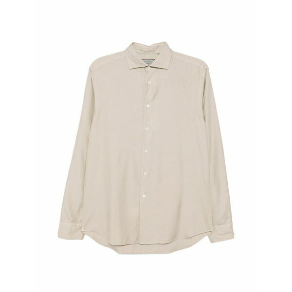 カナーリ メンズ プルオーバー トップス Button-fastening shirt Neutrals