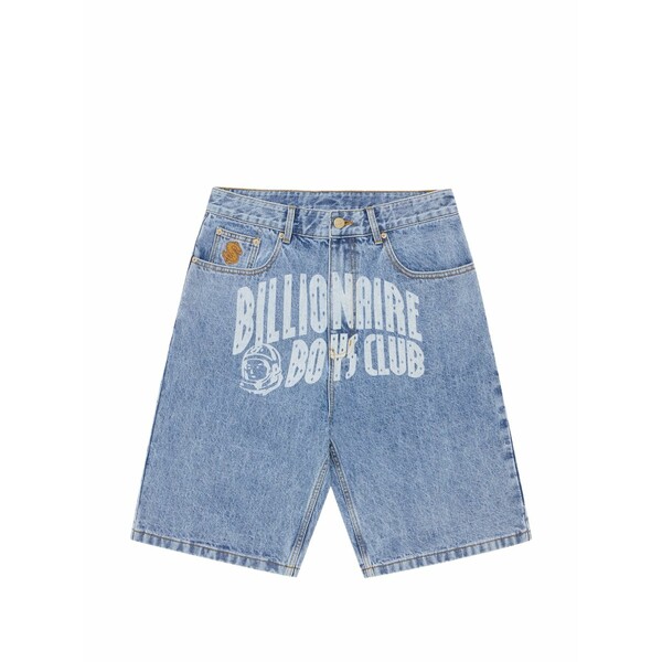 ビリオネアボーイズクラブ メンズ 心地好いズボン下 ボトムス Embroidered logo denim shorts Blue