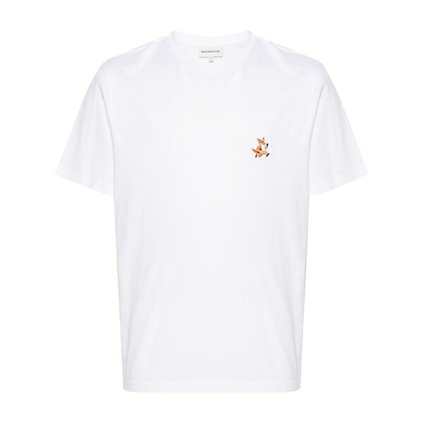 住みか 稲荷 メンズ プルオーバー トップス Speedy fox cotton t-shirt White