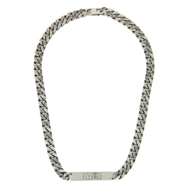 マルタンマルジェラ メンズ 首飾り・チョー鉄道車両 佩び物 Logo necklace Silver