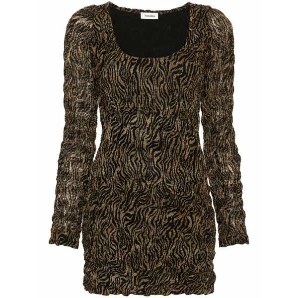 ナヌーシュカ レディース 衣装 トップス Frensi zebra-print minidress Brown