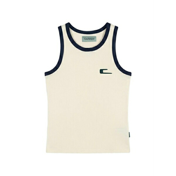 カレーナ メンズ ティーシャツ トップス Ferraz ribbed-knit logo-patch tank top Neutrals