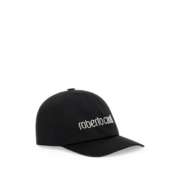 ロベルトカヴァリ レディース 鳥打ち帽 付属物 Embroidered-logo baseball cap Black