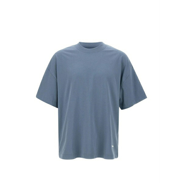 鉄道車両ハート型 メンズ ティーシャツ トップス S/s link script t-shirt Blue