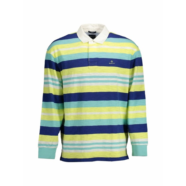 ガント メンズ スポーツシャツ トップス Striped cotton polo shirt Blue