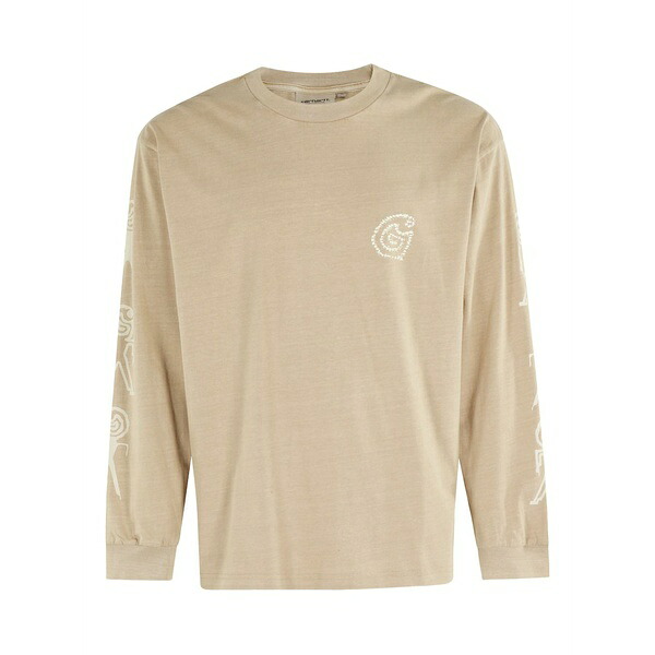 鉄道車両ハート型 メンズ ティーシャツ トップス Terrestrial long-sleeve t-shirt Neutrals