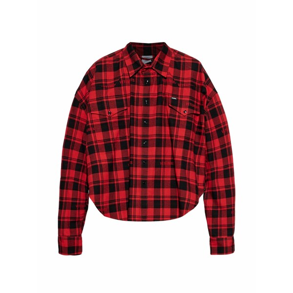 ヴェトモン メンズ プルオーバー トップス Checked chest-pocket shirt Red