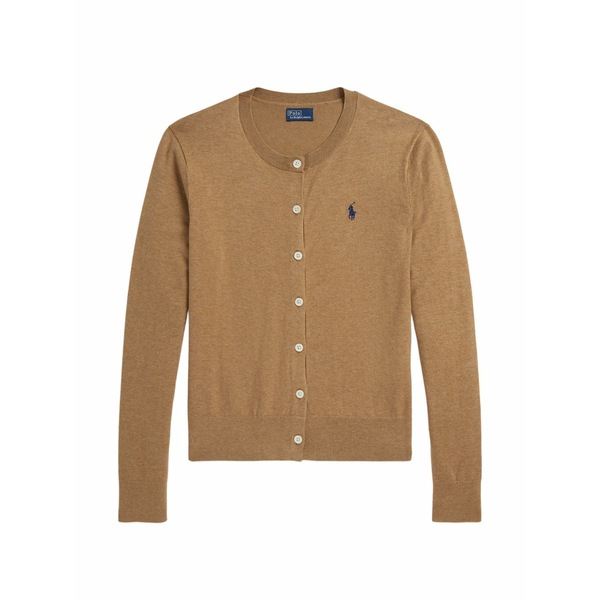ラルフローレン レディース ジレー アウター Long-sleeve buttoned cardigan Brown