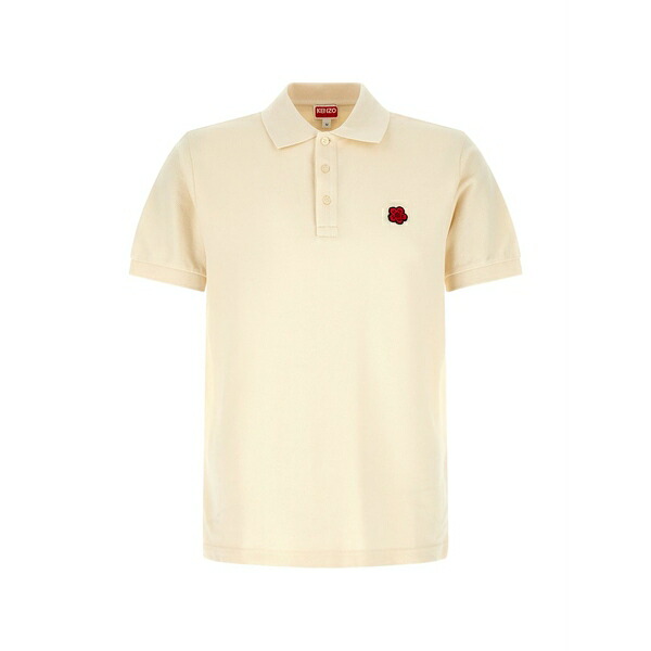 ケンゾー メンズ スポーツシャツ トップス Boke flower patch logo embroidery polo shirt Neutrals