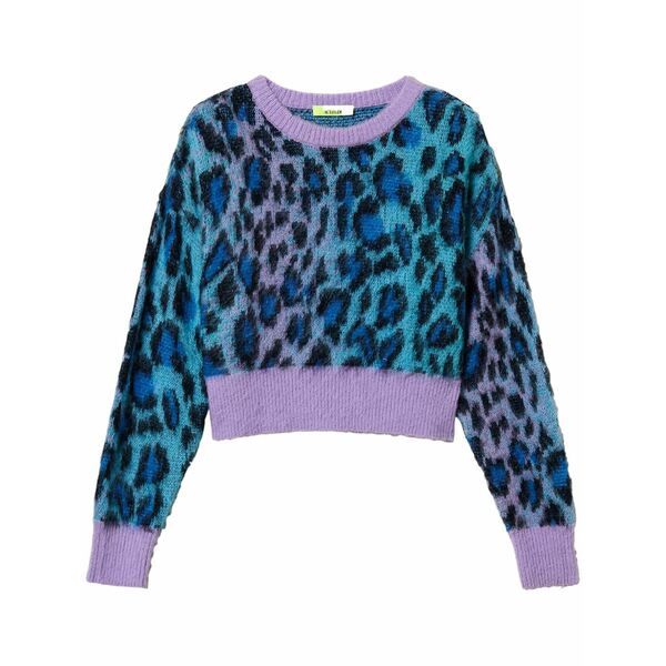 ツイン書き割り レディース 編み物\u0026ティーシャツ アウター Xmyfo jacquard jumper  Blue