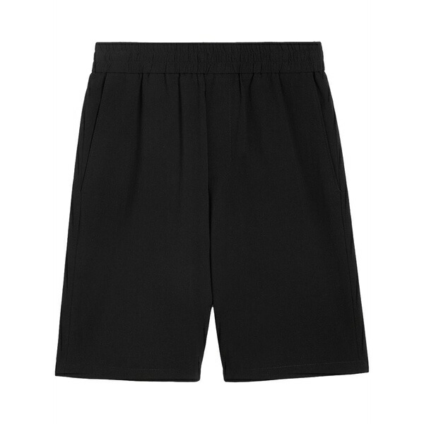 意中の女 メンズ 心地よいズボン下 ボトムス Elasticated-waist drop-crotch shorts Black