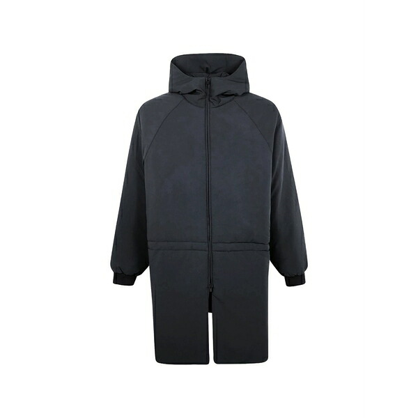 エフオージーエッセンシャルズ メンズ コート アウター Hooded logo-embroidery parka coat Black｜asty 74,140円