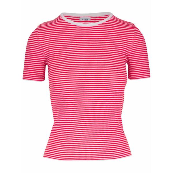 アク木鼠 プント レディース ティーシャツ トップス Striped t-shirt Orange