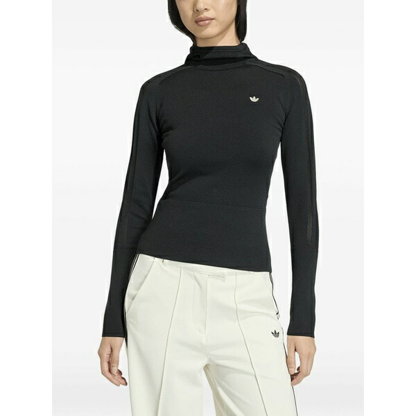 アディダス レディース ティーシャツ トップス Long-sleeve t-shirt Black