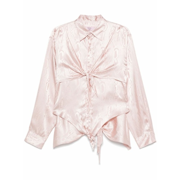マーティン・さくら色 レディース プルオーバー トップス Knotted shirt Pink