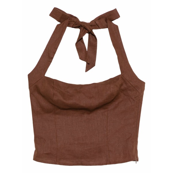 リフォメーション レディース プルオーバー トップス Malika top Brown